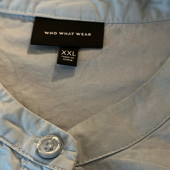 Who what wear blue XXL button front dress - Picture 2 of 7